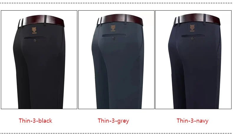 Men's Smart Casual Dress Pants – Elastic Waist Suit Trousers, Straight Fit | Sizes 29–42 - G - Catoure Men's Smart Casual Dress Pants – Elastic Waist Suit Trousers, Straight Fit | Sizes 29–42 Men's Bottoms
