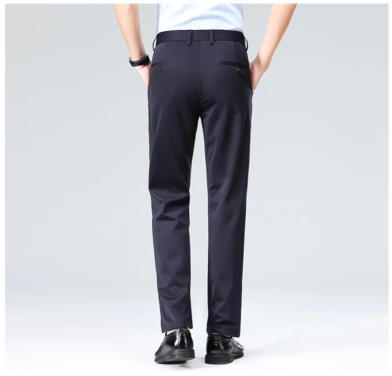 Men's Smart Casual Dress Pants – Elastic Waist Suit Trousers, Straight Fit | Sizes 29–42 - G - Catoure Men's Smart Casual Dress Pants – Elastic Waist Suit Trousers, Straight Fit | Sizes 29–42 Men's Bottoms