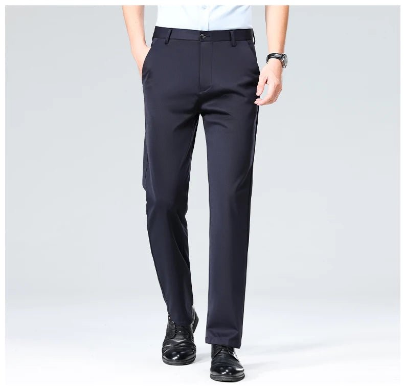 Men's Smart Casual Dress Pants – Elastic Waist Suit Trousers, Straight Fit | Sizes 29–42 - G - Catoure Men's Smart Casual Dress Pants – Elastic Waist Suit Trousers, Straight Fit | Sizes 29–42 Men's Bottoms