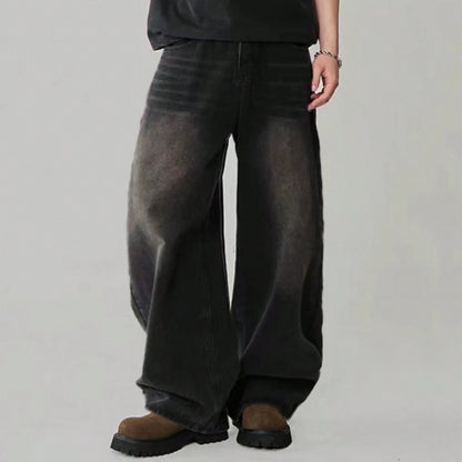 Men's Wide - Leg Baggy Jeans – Korean Streetwear, Loose Straight Fit | XS–XXL - G - Catoure Men's Wide - Leg Baggy Jeans – Korean Streetwear, Loose Straight Fit | XS–XXL Men's Bottoms