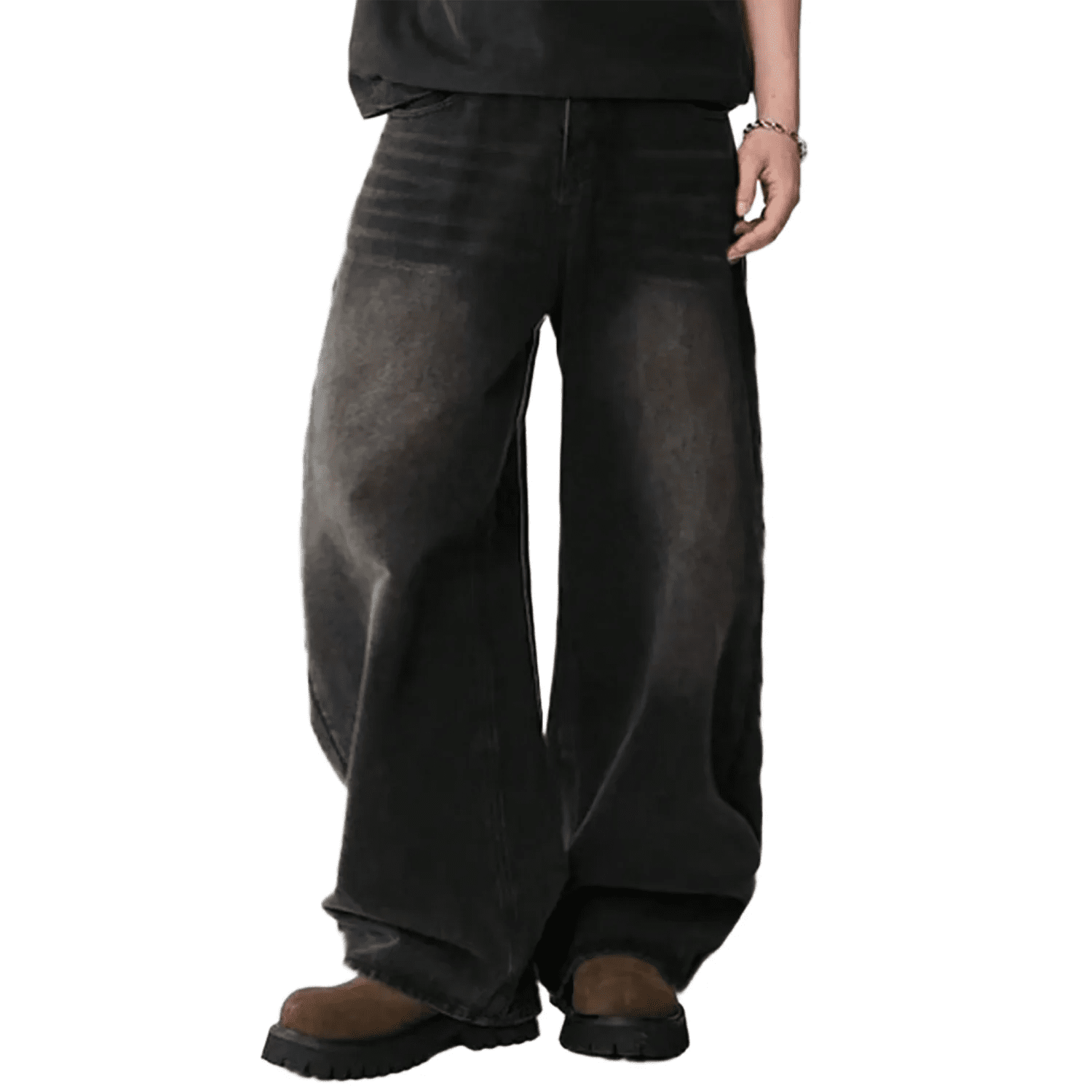 Men's Wide - Leg Baggy Jeans – Korean Streetwear, Loose Straight Fit | XS–XXL - G - Catoure Men's Wide - Leg Baggy Jeans – Korean Streetwear, Loose Straight Fit | XS–XXL Men's Bottoms