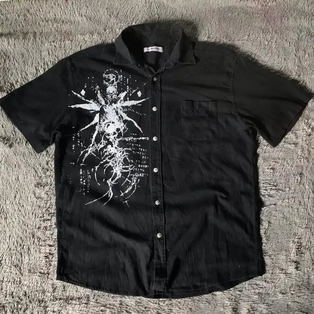 Men's Y2K Gothic Skull Graphic Tee – Affliction - Style Streetwear | Sizes L–4XL - G - Catoure Men's Y2K Gothic Skull Graphic Tee – Affliction - Style Streetwear | Sizes L–4XL Men's Tops