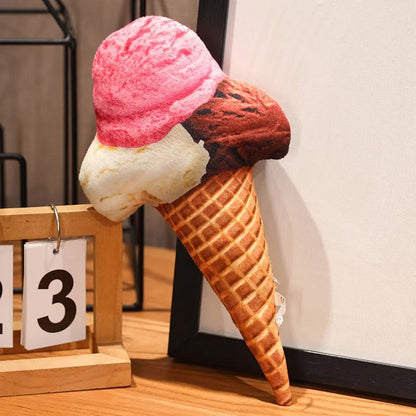 Simulation Ice Cream Plush Toy | Soft Stuffed Dessert Plushie Throw Pillow & Sofa Cushion Home Decor - G - Catoure Simulation Ice Cream Plush Toy | Soft Stuffed Dessert Plushie Throw Pillow & Sofa Cushion Home Decor