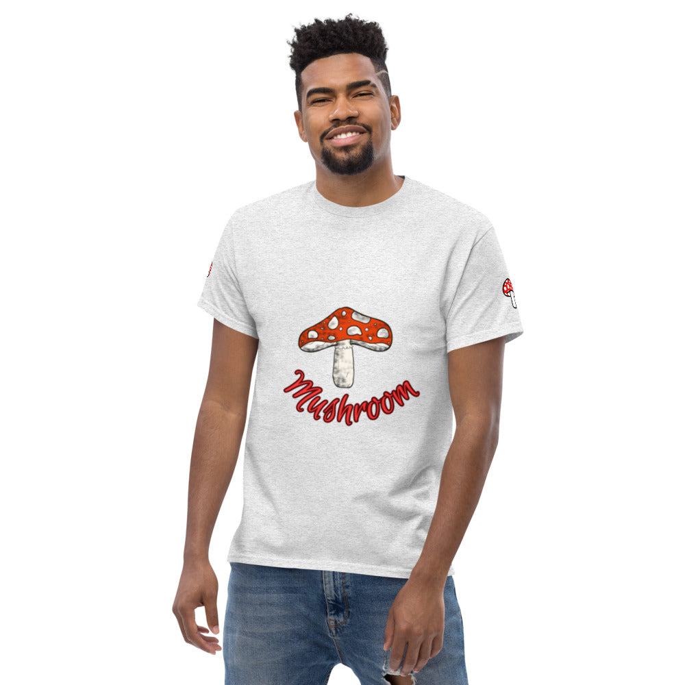 Mushroom Unisex Classic Cotton Tee Crew Neck Shirt | Everyday Streetwear