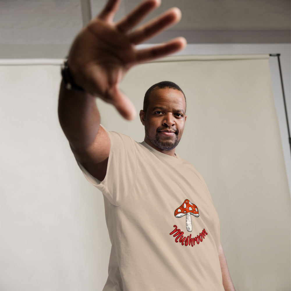 Mushroom Unisex Classic Cotton Tee Crew Neck Shirt | Everyday Streetwear