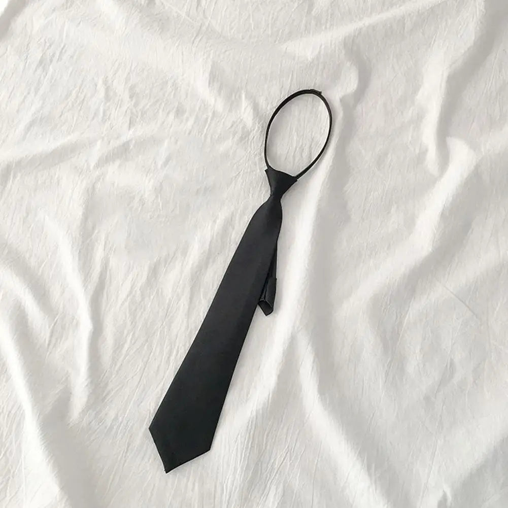 Unisex Retro Slim Neck Tie | Silky Narrow Bow Tie for Women & Men in Korean Elegant Style - G - Catoure Unisex Retro Slim Neck Tie | Silky Narrow Bow Tie for Women & Men in Korean Elegant Style
